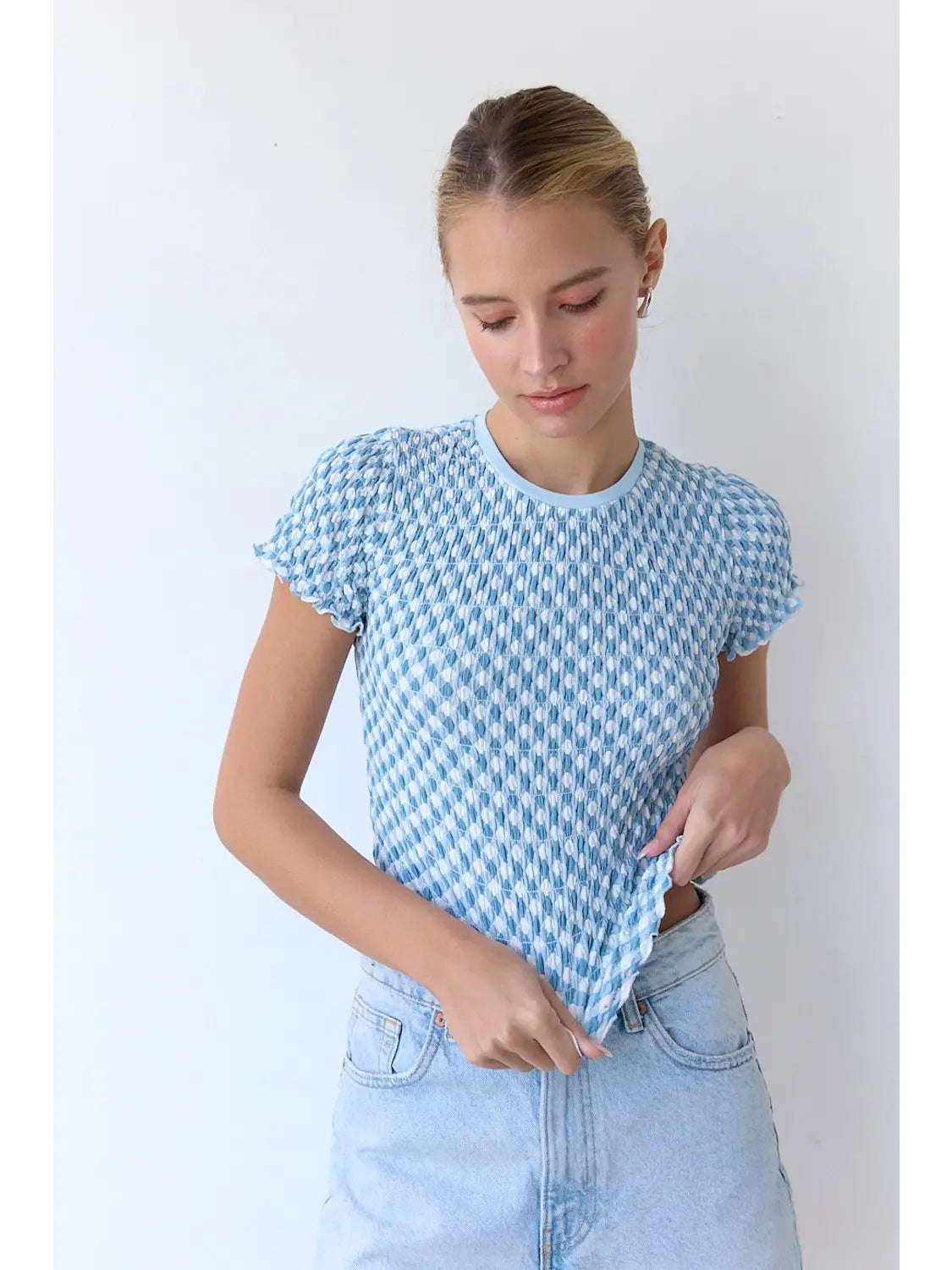 Span Gingham Tee