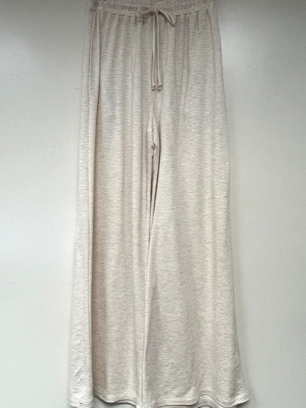 Striped Drawstring Waist Wide Leg Casual Lounge Pants