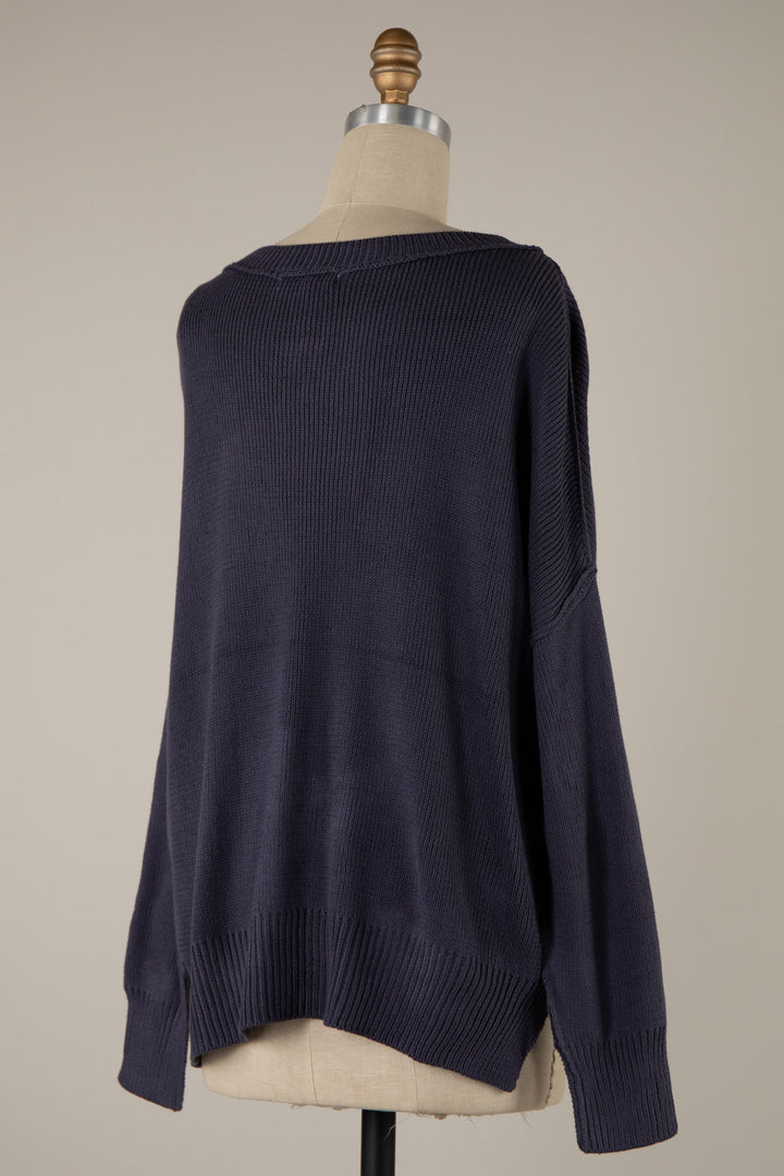 Flag Crochet Knit Sweater Top