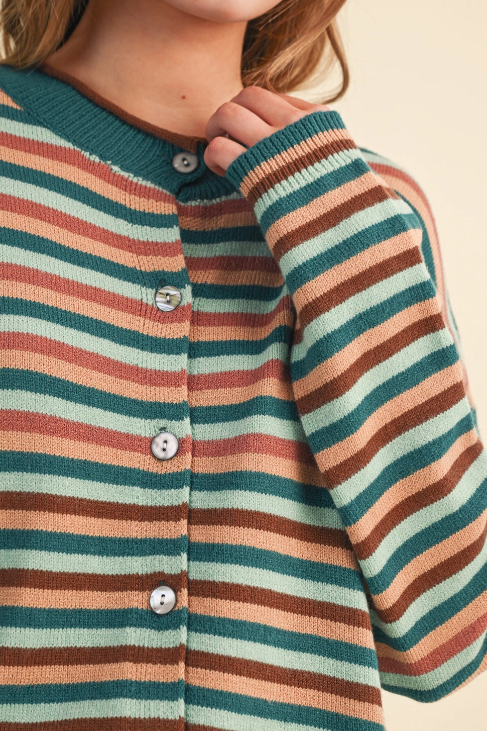 Striped Sweater Cardigan