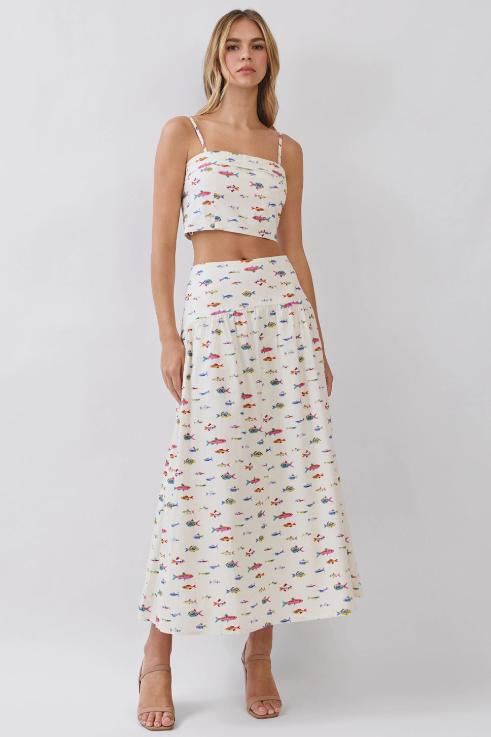By the Shore Fish Print Cami Top