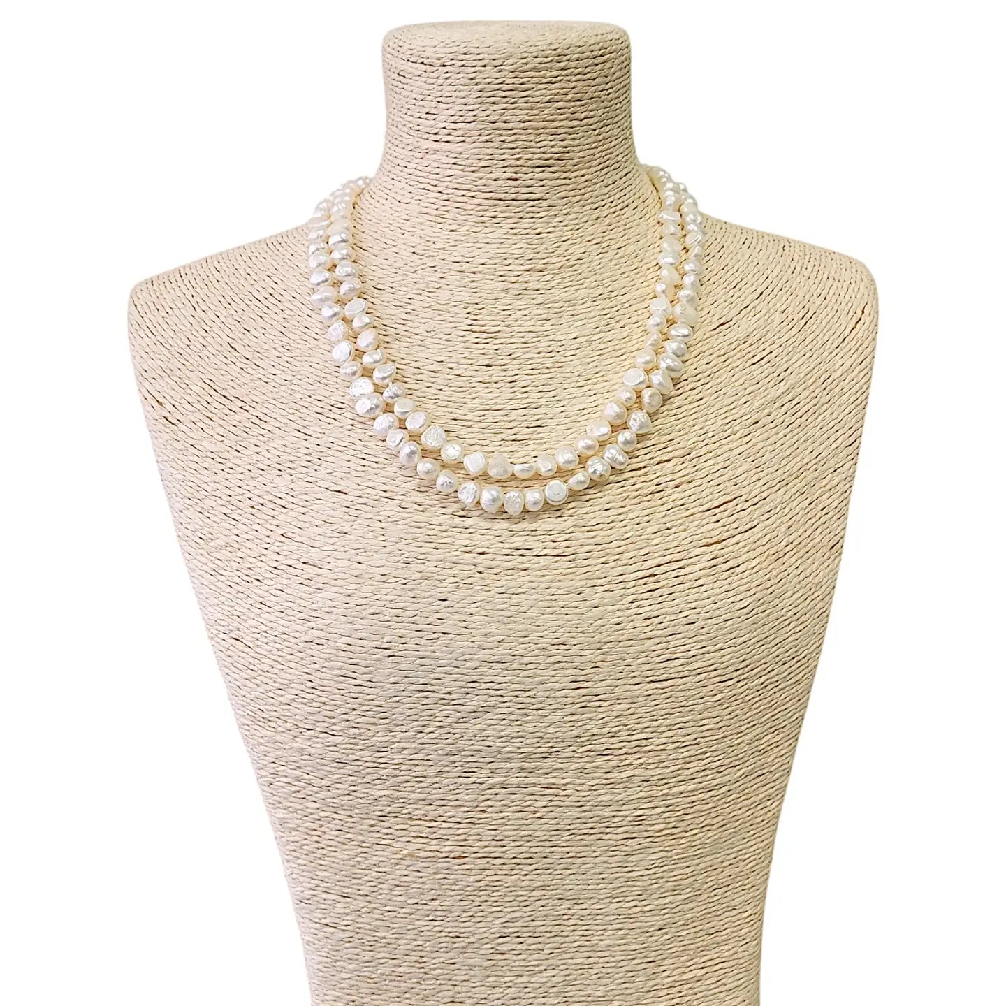 Pearl Necklace | Coastal | White | Minimal | Layer | Strand