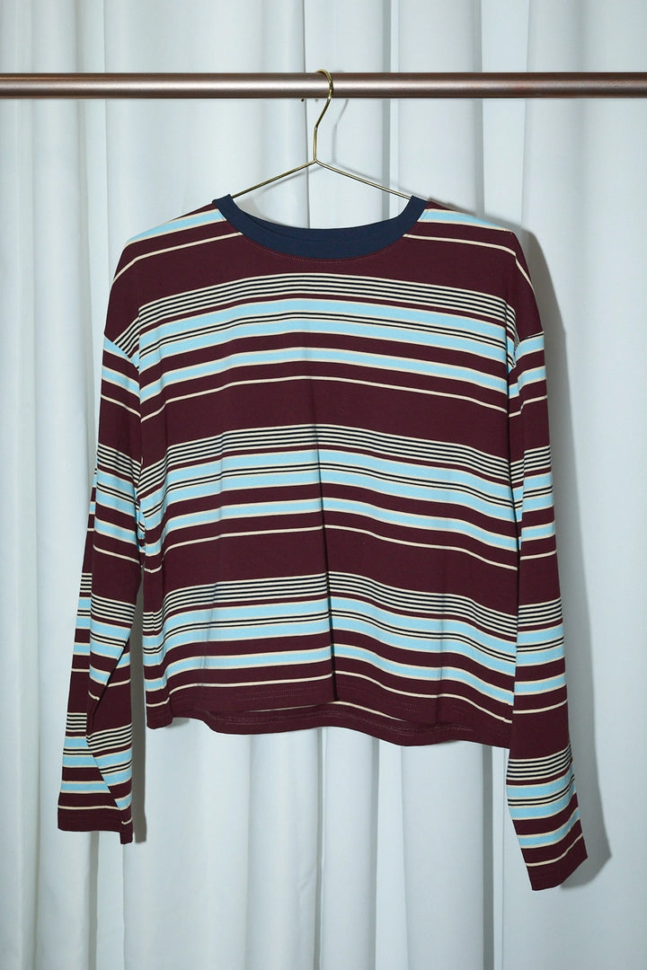 Brown/Blue Long Sleeve Top