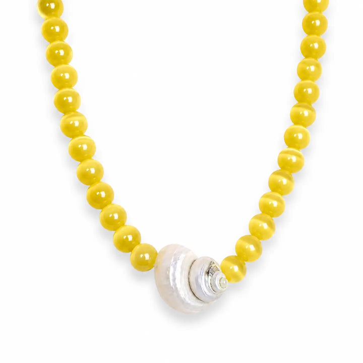 Beachside Shell Beaded Necklace – Bold Statement Strand