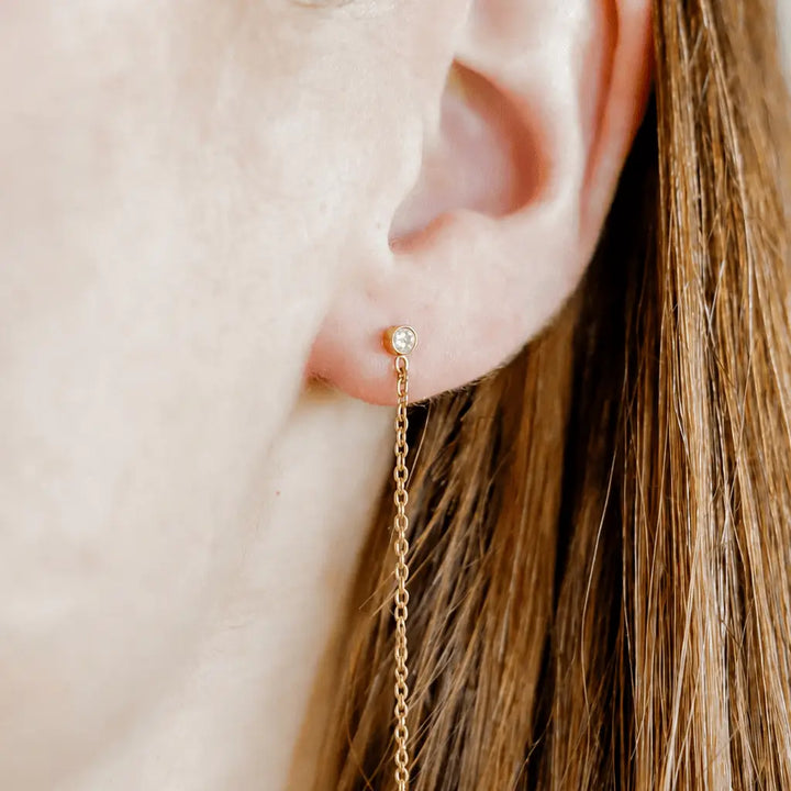 Screwback Stud Earrings - Darby Duster Gold