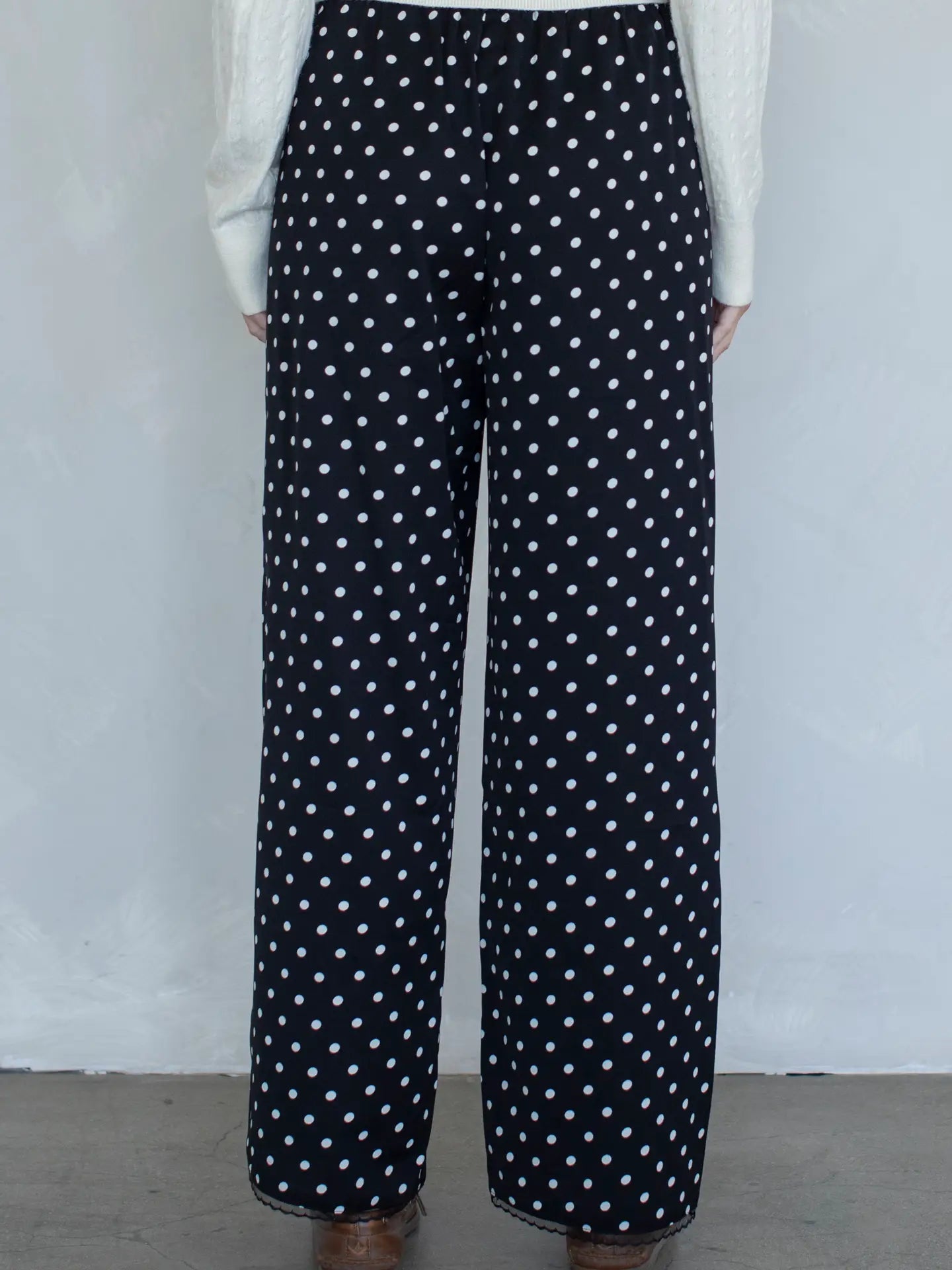 Polka Dot Satin Pants
