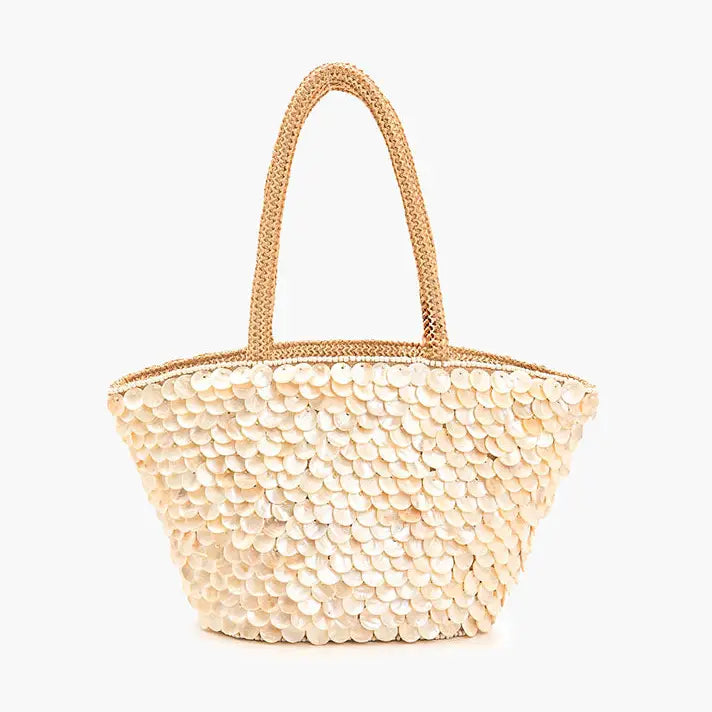 Rainbow Shell Beaded Tote