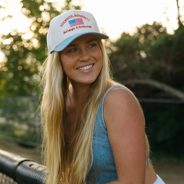 Red, White, & Baseball Hot Dogs & Home Runs - Baseball Game