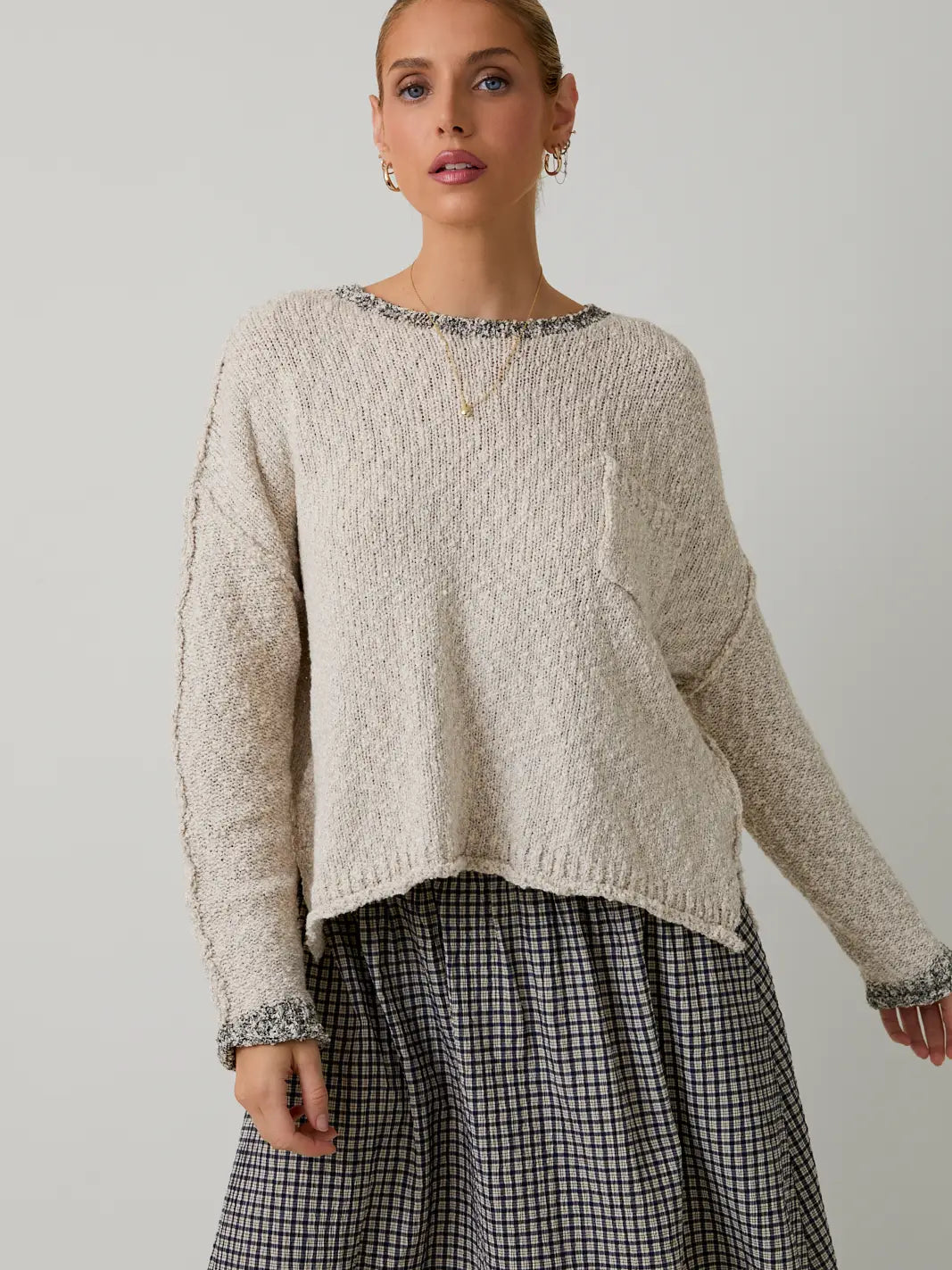 Cream Boatneck Sweater