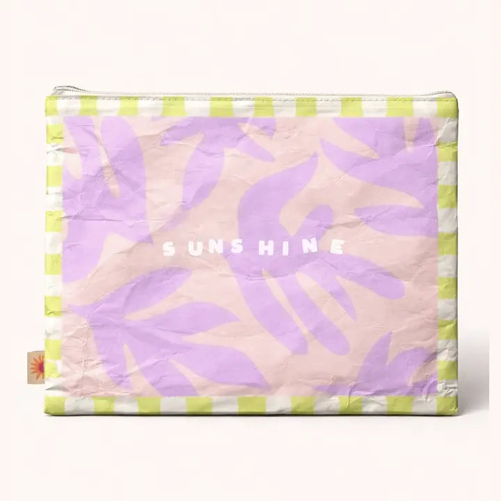Summer Gift | Sunshine Tyvek Beach Pouch | 12" Soft Pouch