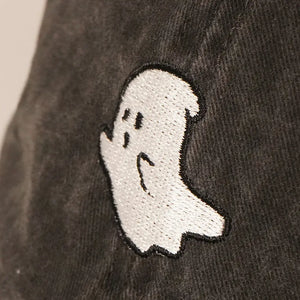 Ghost Embroidered Ball Cap