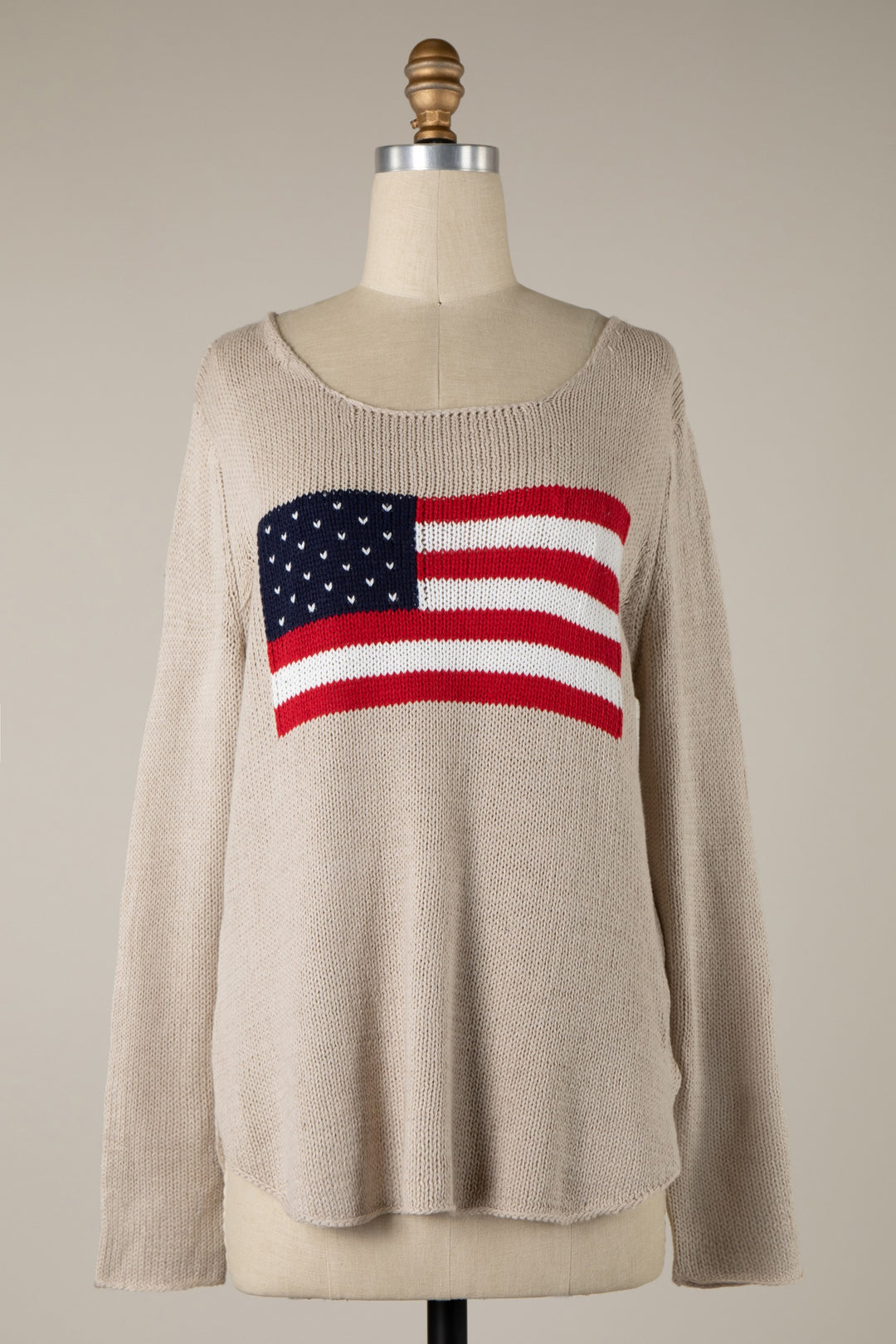 Lightweight Flag Soft Sweater Top