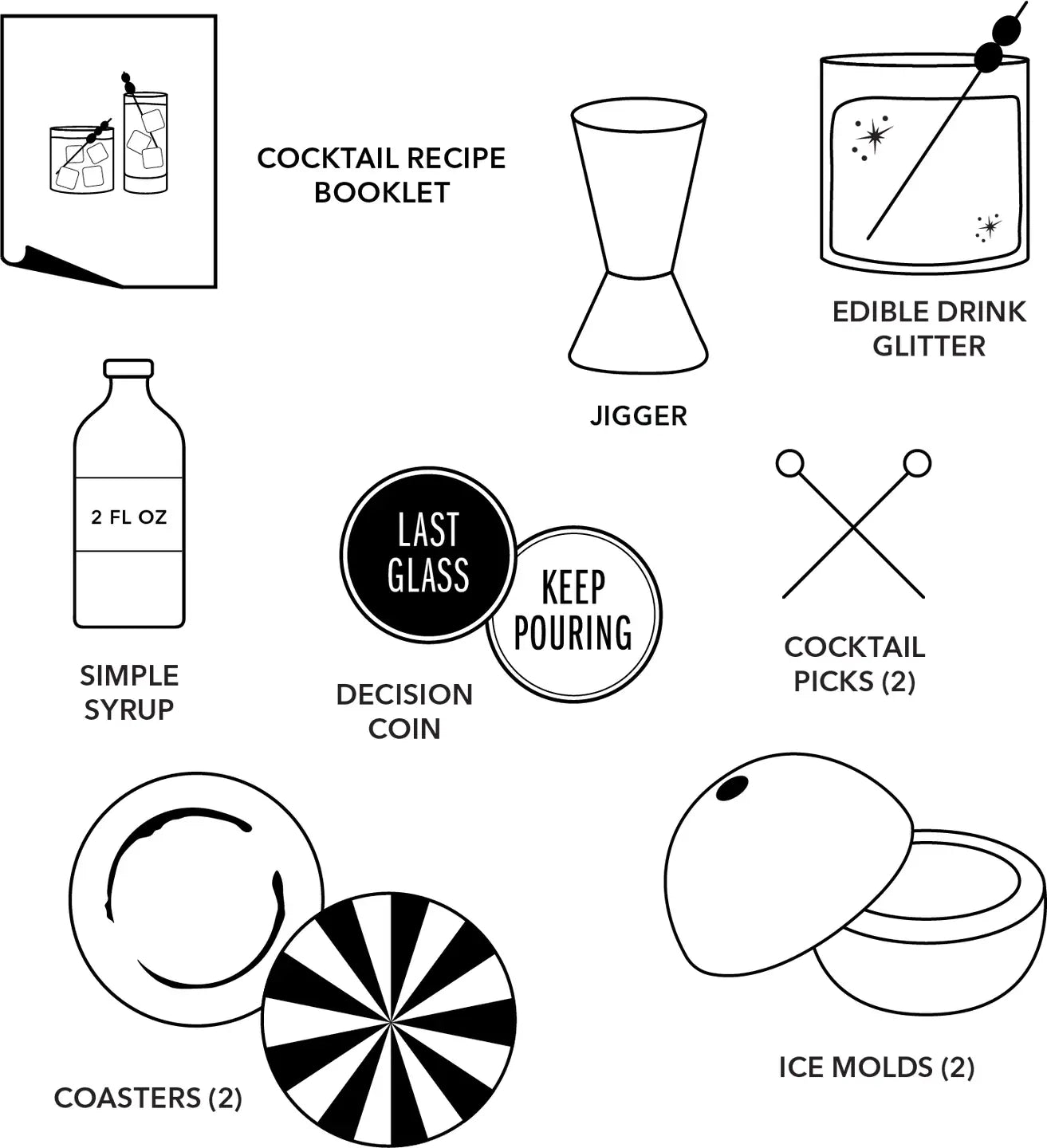 Cocktail Kit | Santa, Holiday Gift, Secret Santa