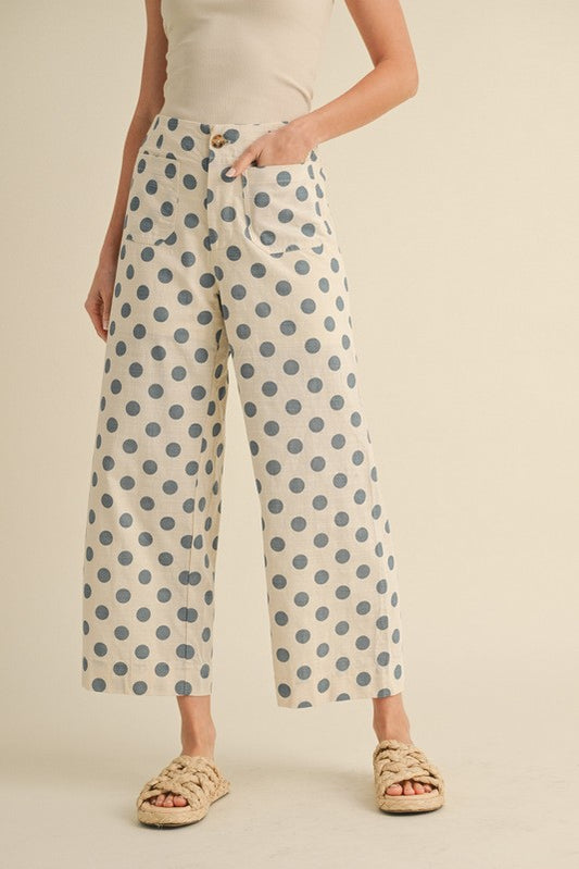 Polka Dot Wide Leg Pants