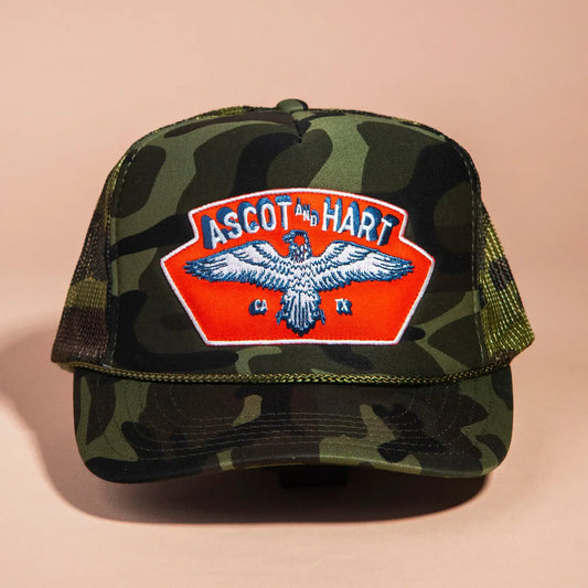 Camo Eagle Patch Trucker