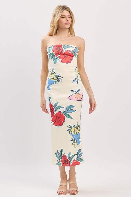Vintage Floral Maxi Dress