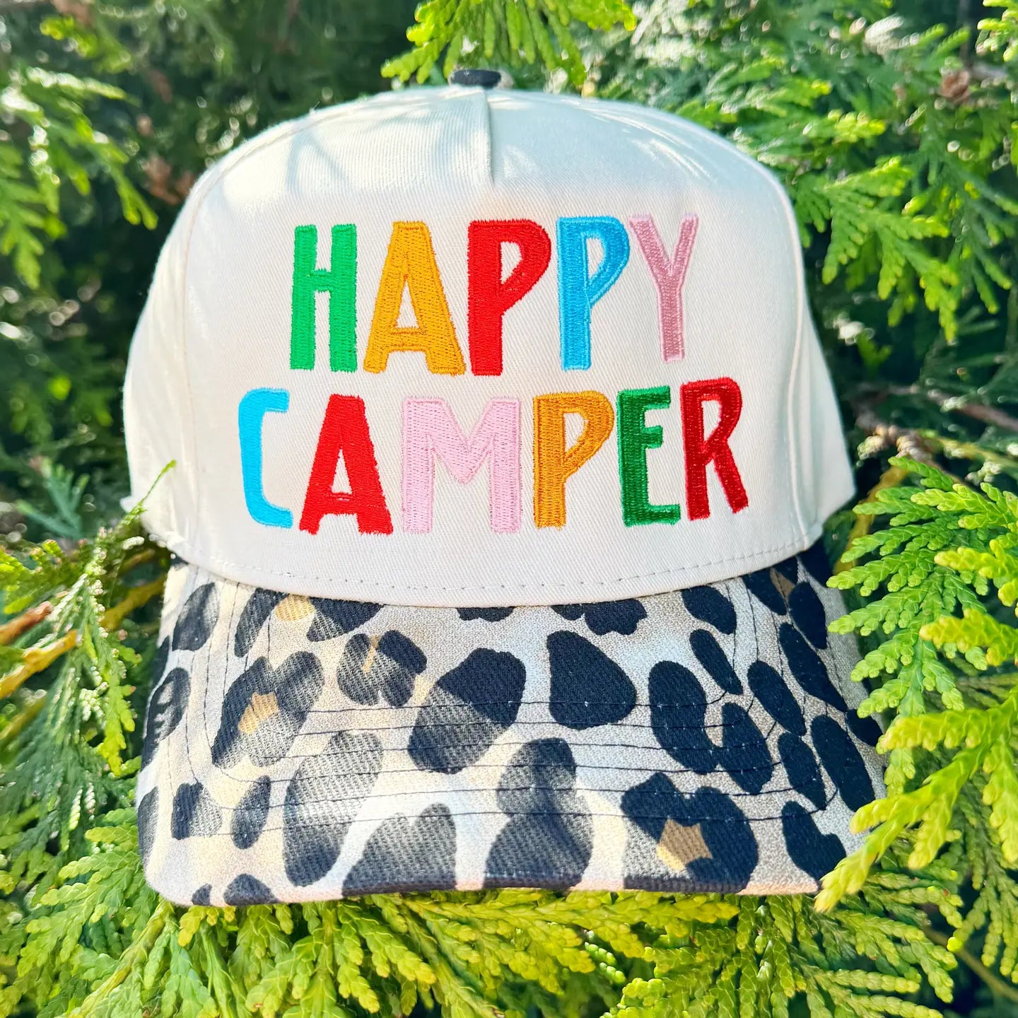 Happy Camper Leopard Hat