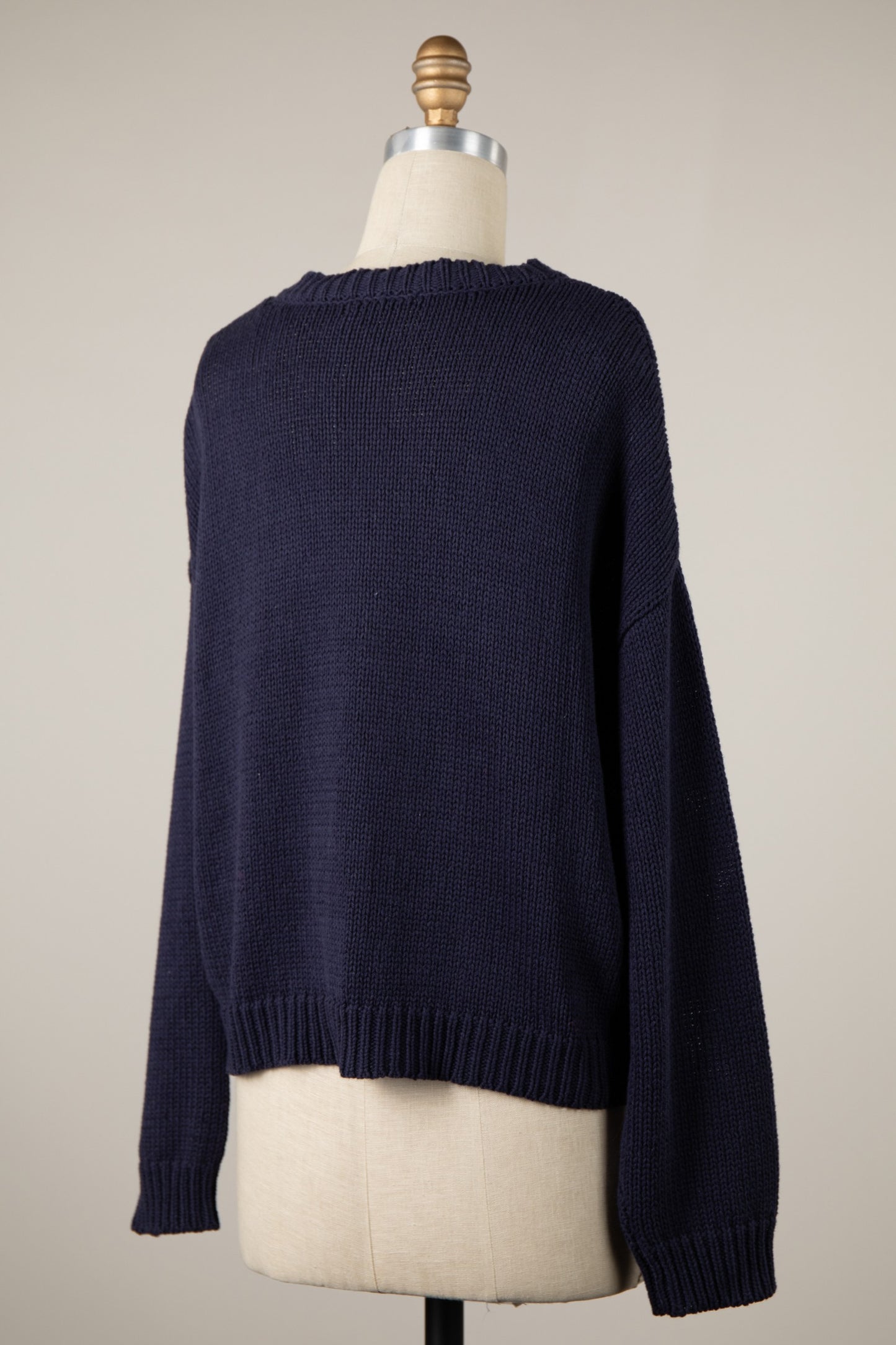 Lobster Cropped Nautical Sweater Top