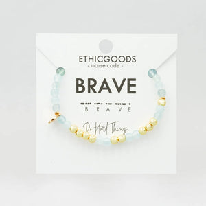 Brave - Morse Code Bracelet