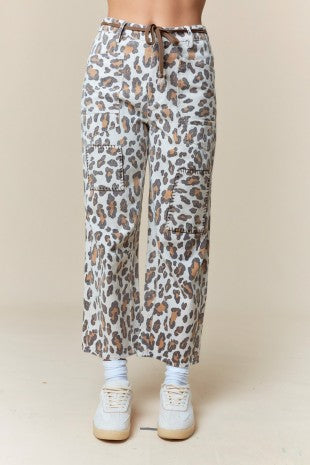 Leopard Barrel Jeans