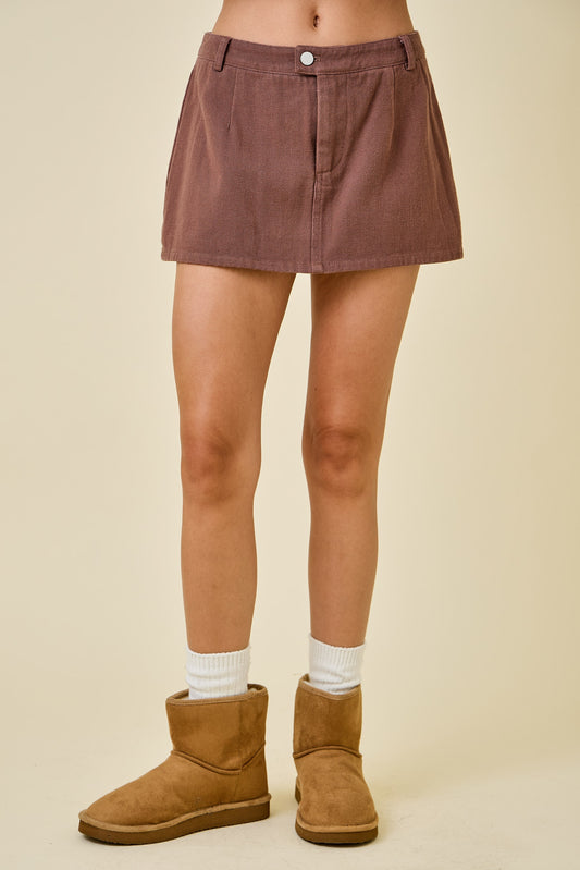 Mocha Mini Skort