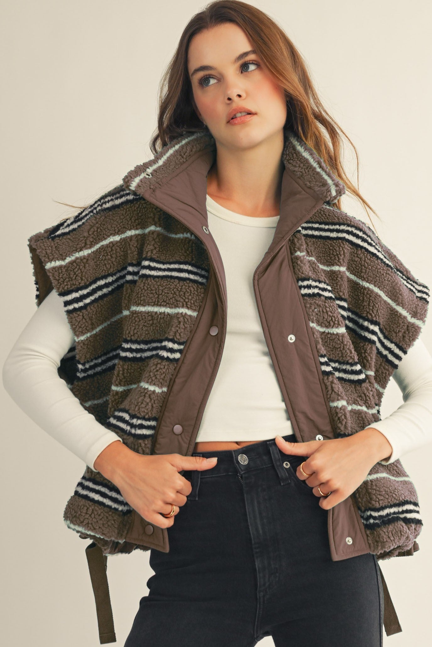 Sherpa Comfort Striped Vest