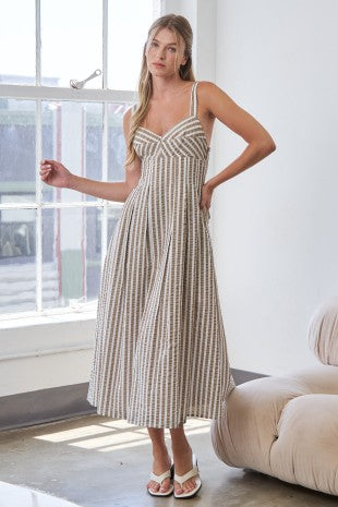 Cabana Stripe Midi Dress