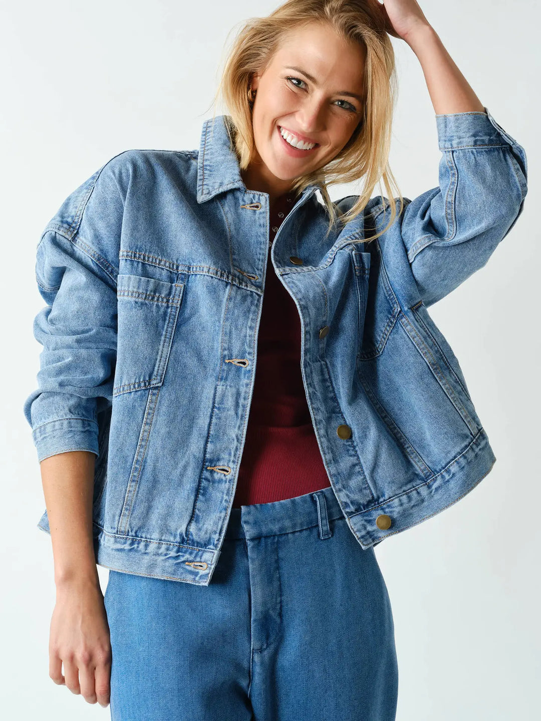 Boxy Denim Trucker Jacket