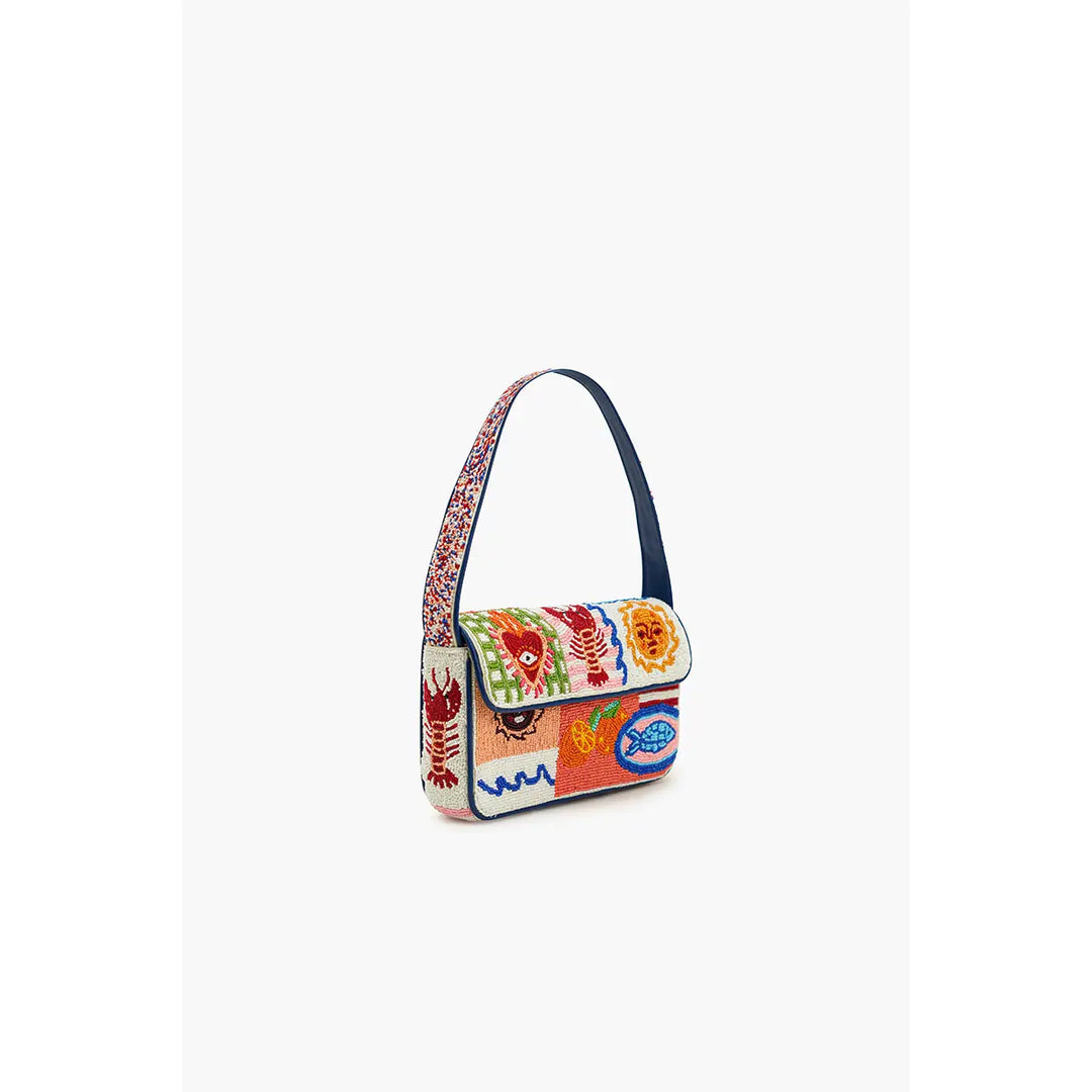 Sun & Sea Beaded Shoulder Bag