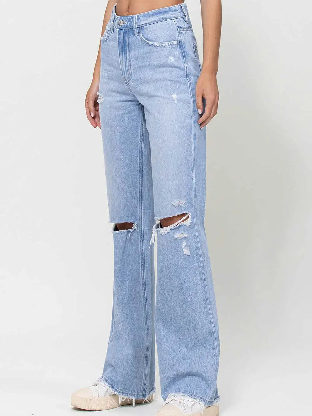 90's Vintage Light Wash Flare Jeans