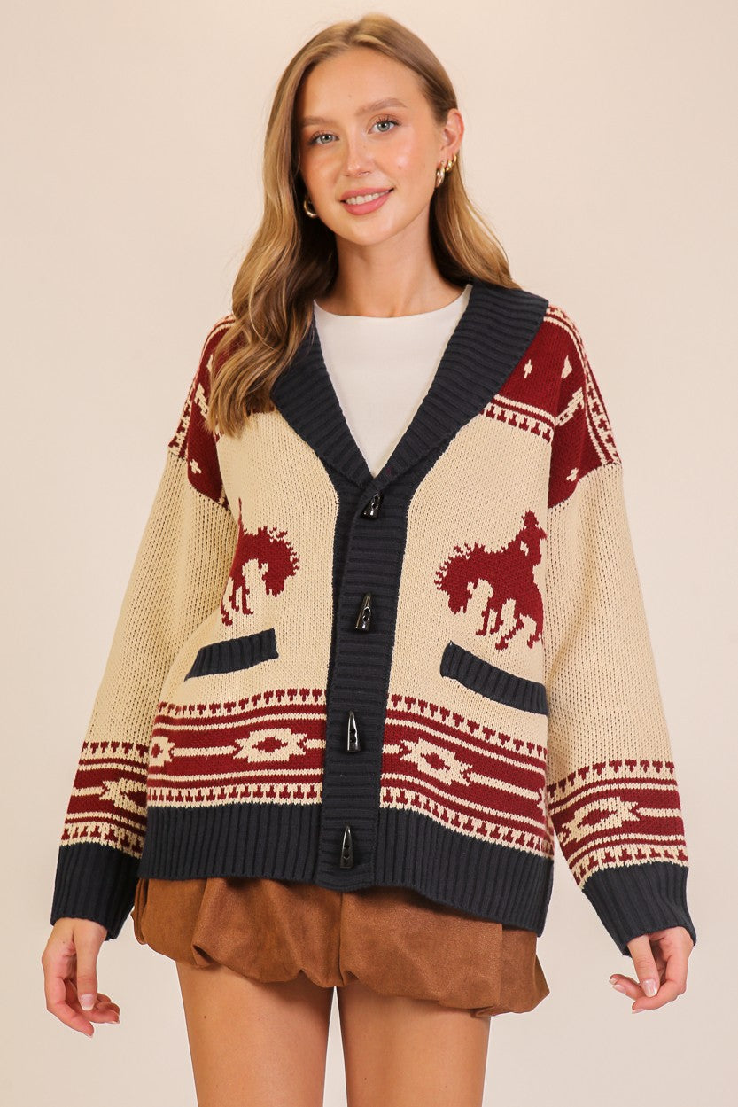 Wild West Shawl Collar Cardigan