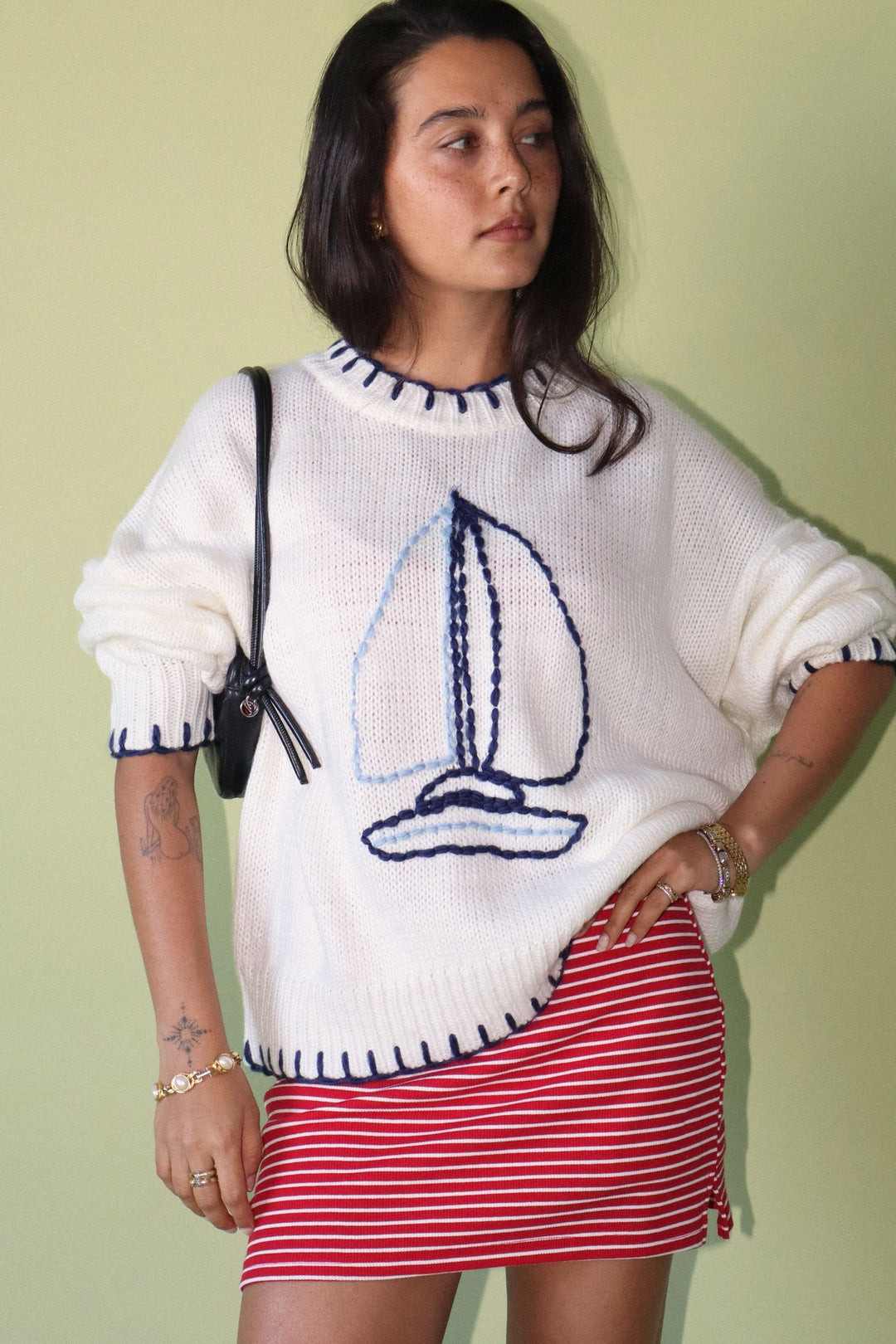 Sailboat Knit Sweater