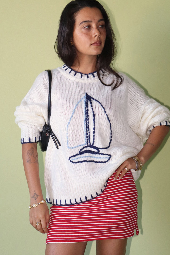 Sailboat Knit Sweater