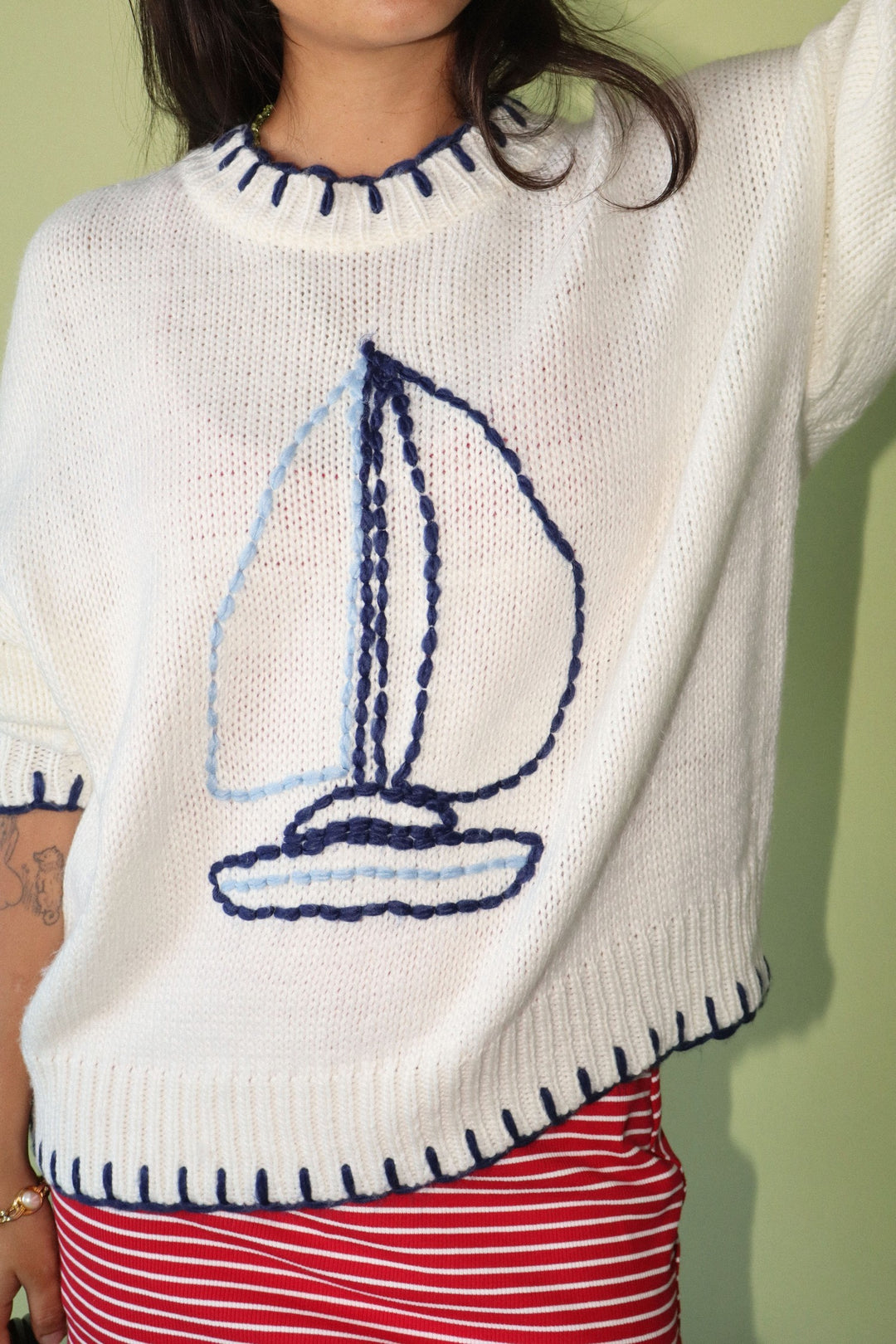 Sailboat Knit Sweater