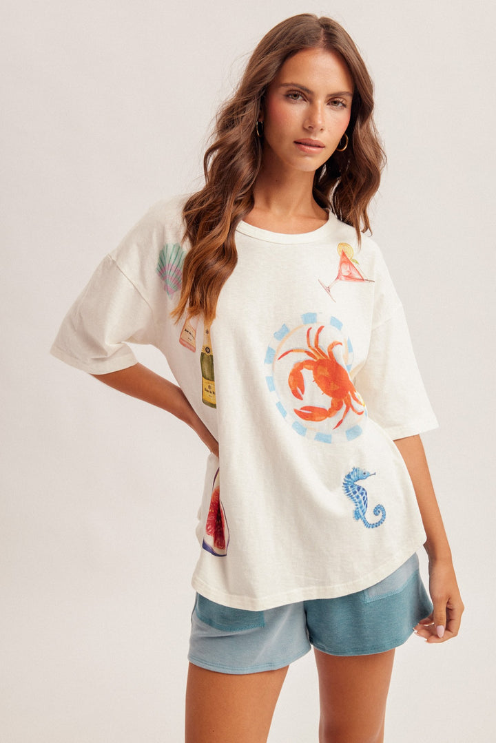Seafood Party Oversized Tee Seafood Party Oversized Tee
