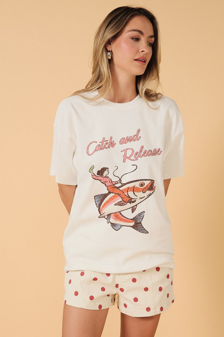 "Catch and Release" Fish Graphic Tee