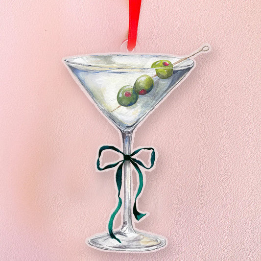 Holiday Martini Acrylic Christmas Cocktail Ornament