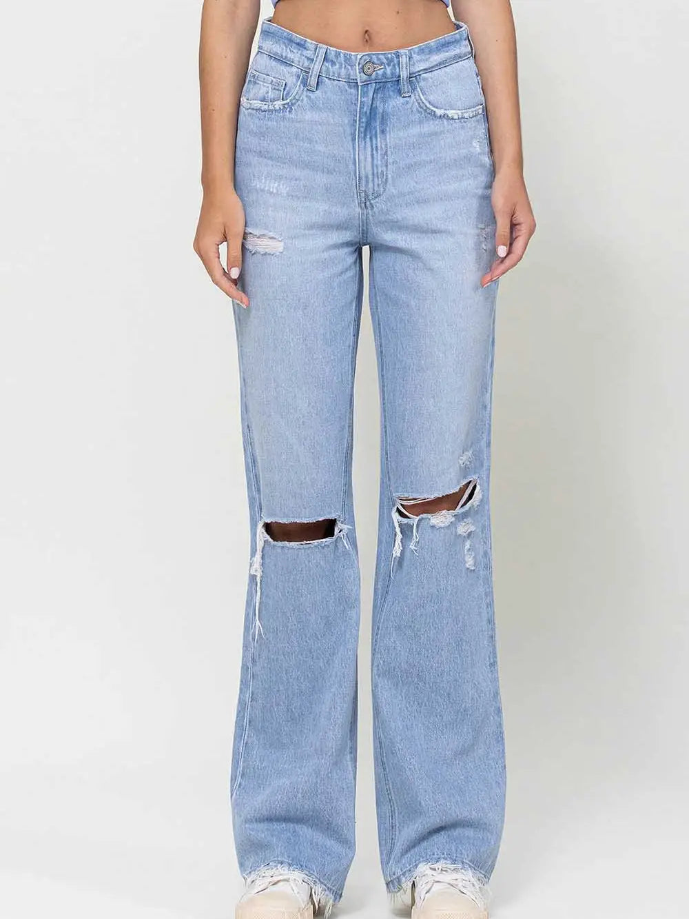 90's Vintage Light Wash Flare Jeans