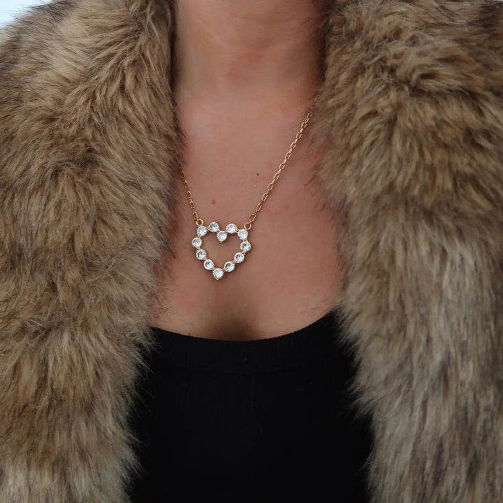 Large Diamond Heart Necklace