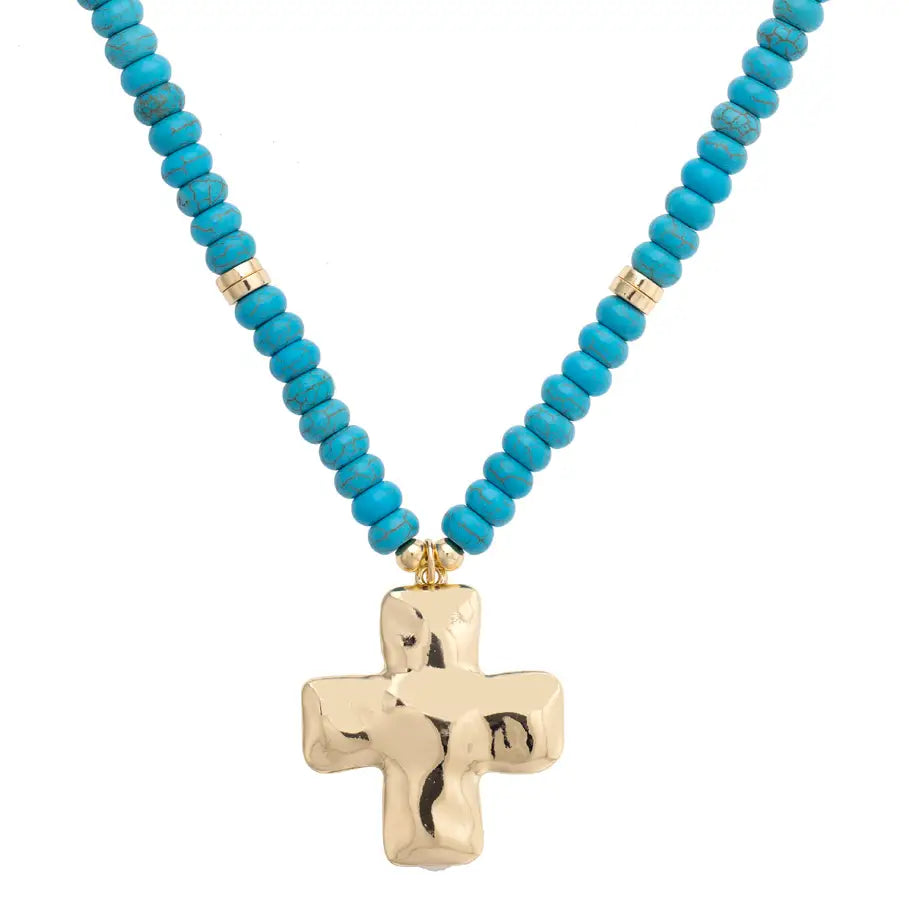 Las Cruces Beaded Necklace in Turquoise