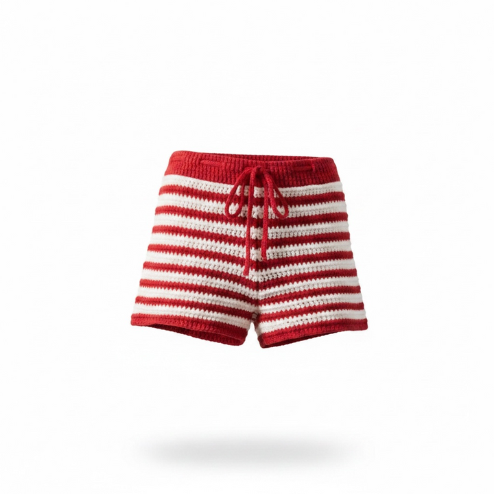 Crochet Two-tone Sweater Shorts