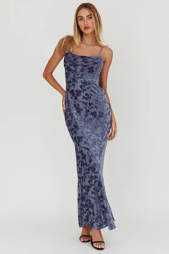 Floral Burnout Midi Dress
