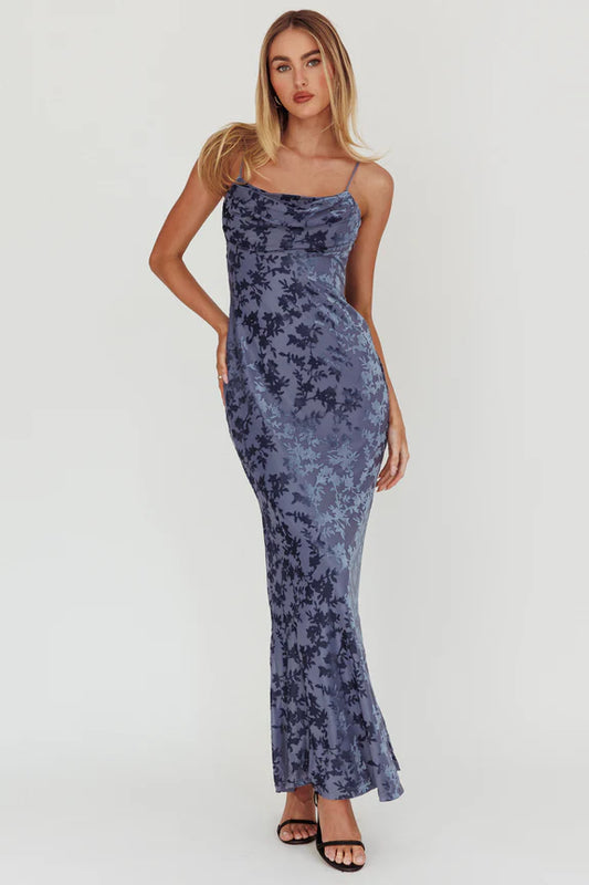 Floral Burnout Midi Dress