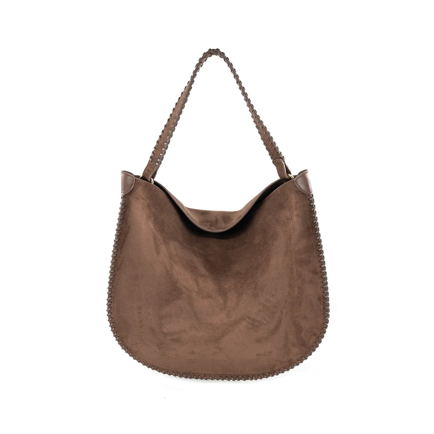 Chocolate Faux Suede Tote Bag