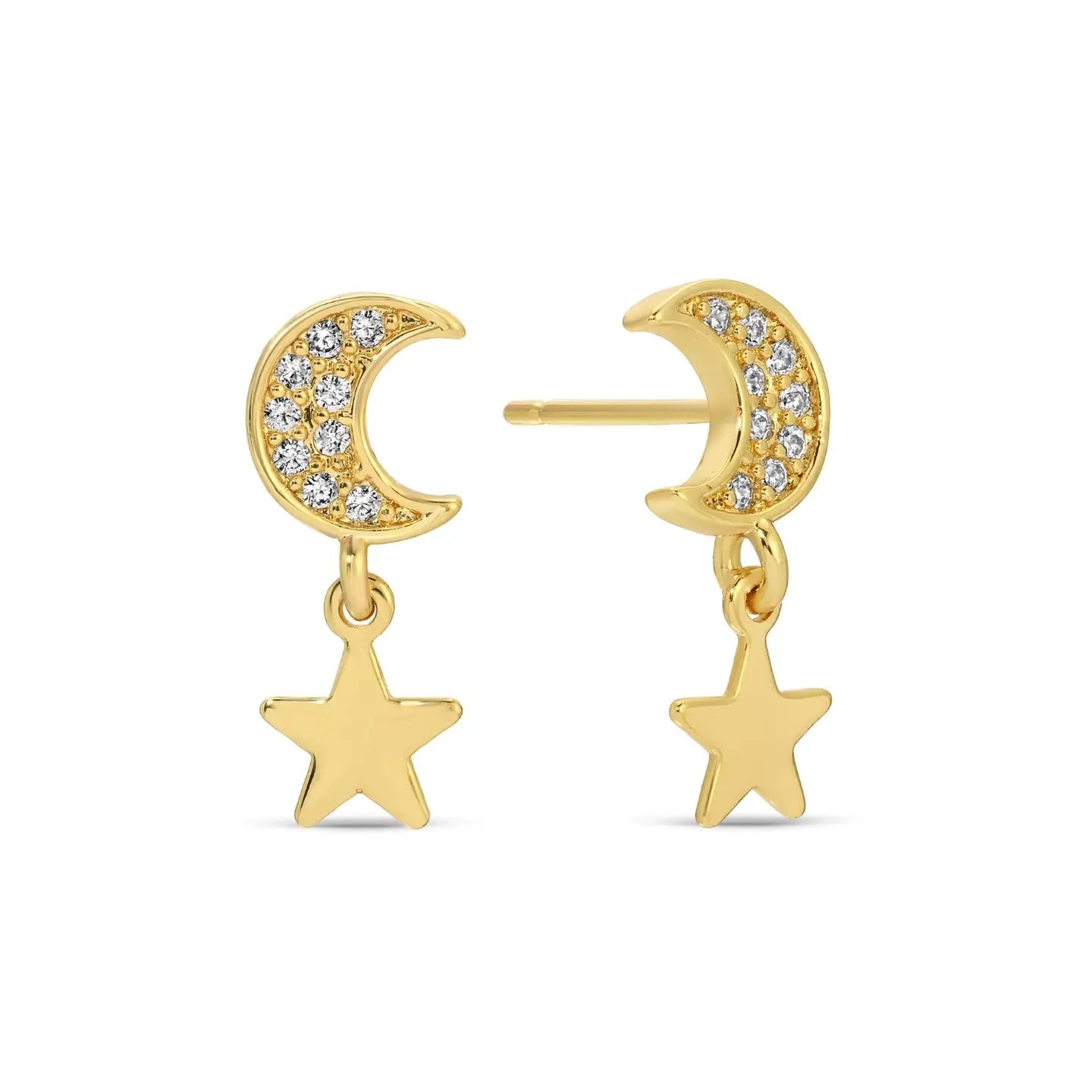Moon & Star Studs On Velvet Gift Tag