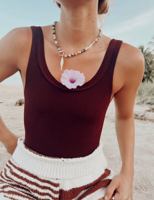 Glass Bead Fish Necklace