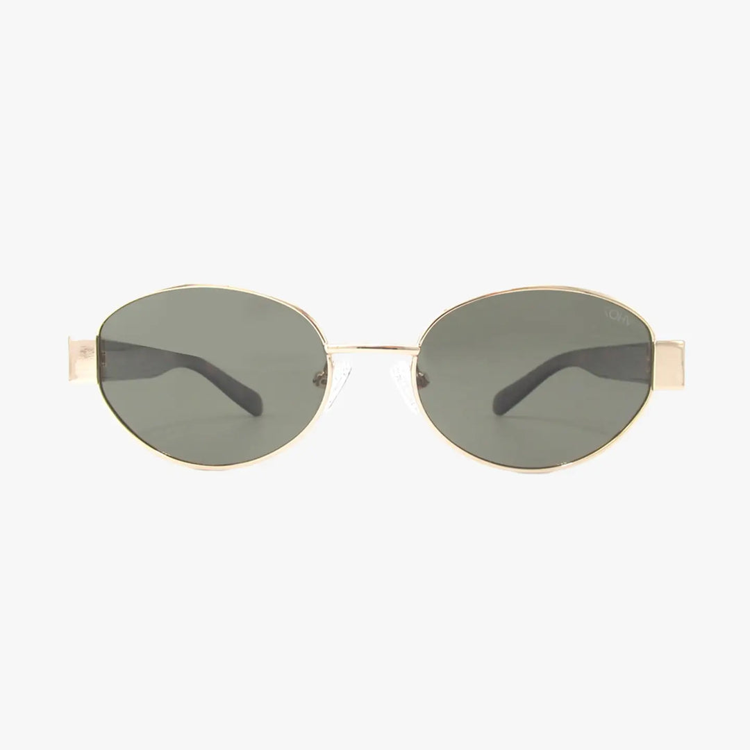 Coco Classic Polarized Oval Metal Fashion Sunglasses