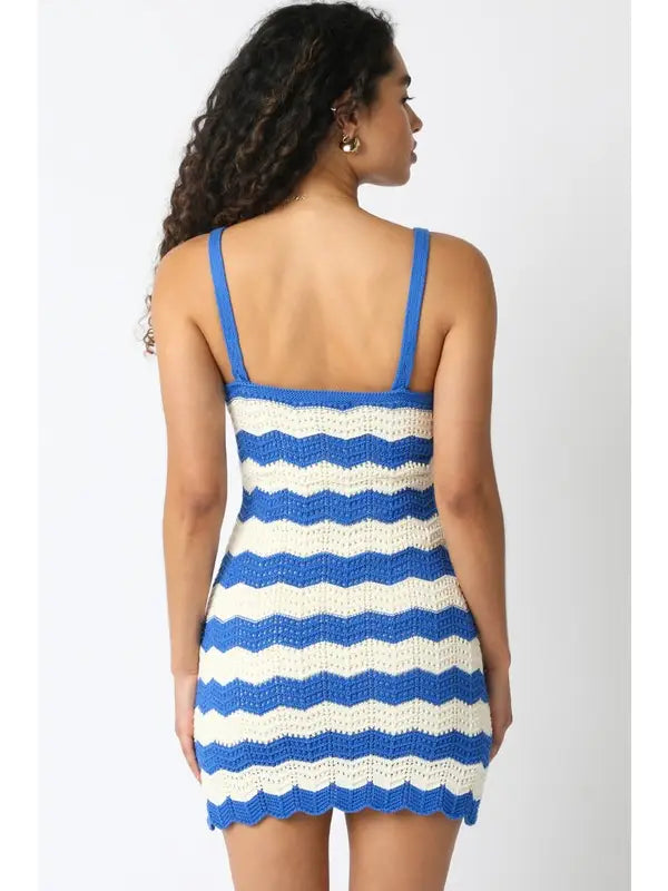 Scout Stripe Crochet Mini Dress