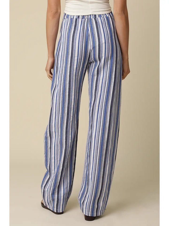 Arden Striped Wide-Leg Pant