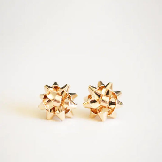 Holiday Bow Earrings | Single | Gold